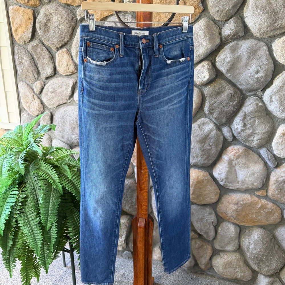 Madewell High Rise Slim Boyjean Medium Wash Denim Jeans Women Size 26